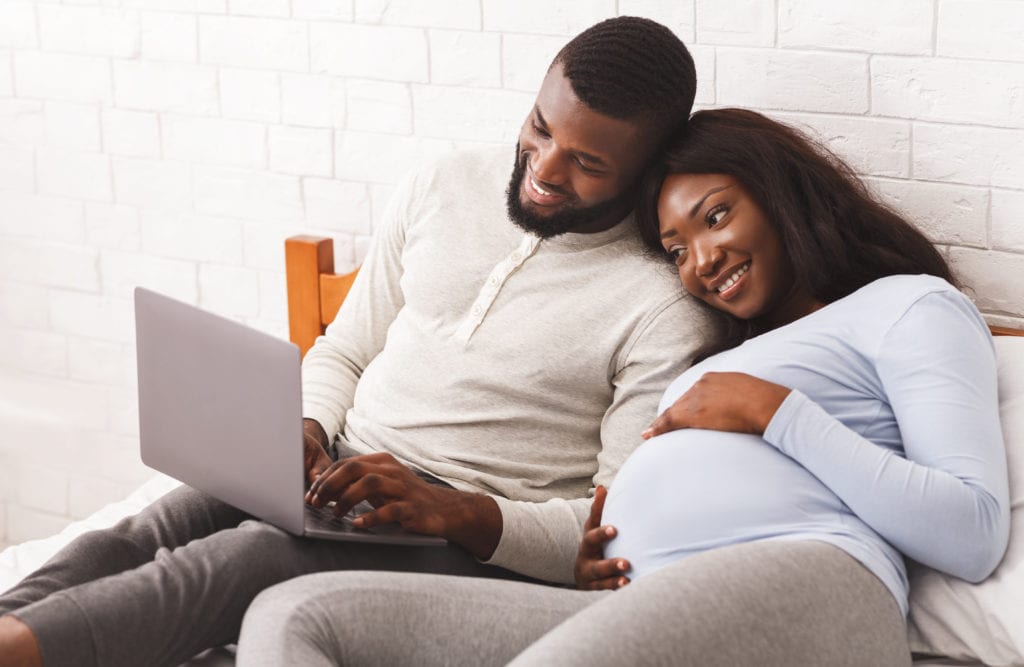 black couple pregnant