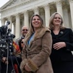 Peggy Young in front of Supreme Court