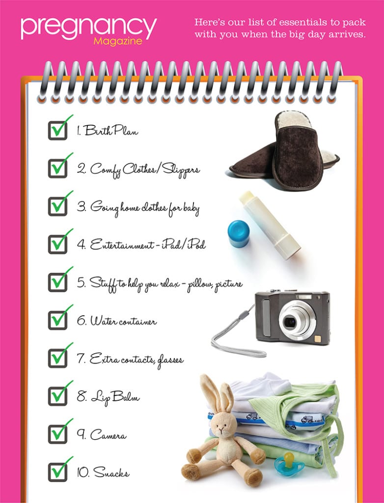 pregnancy hospital packing list