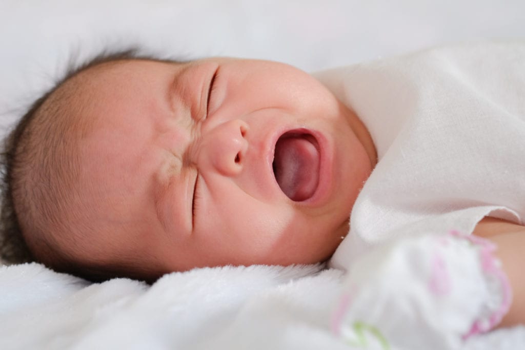 Crying newborn baby