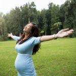 happy pregnant woman